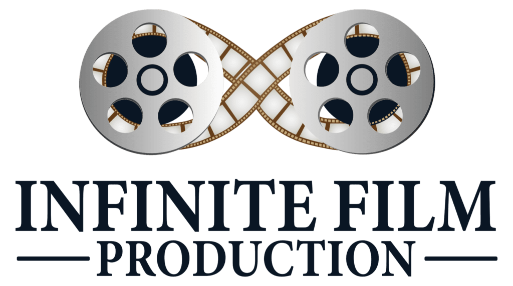 Infinite Film Production logo featuring a film reel.