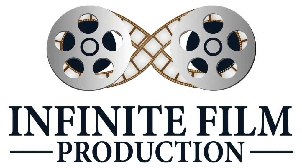 Infinite Film Production logo featuring a film reel.